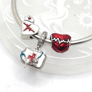 European Silver 925 mix charms ‘Nurse & Healthcare Style’ Pls Read